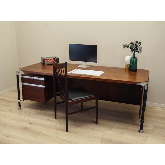 Italian Rosewood Desk by Ico & Luisa Parisi for Mim Roma, 1970s For Sale - Image 3 of 18