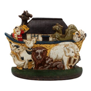 C. 1900 Cast Iron Noah's Ark Doorstop For Sale