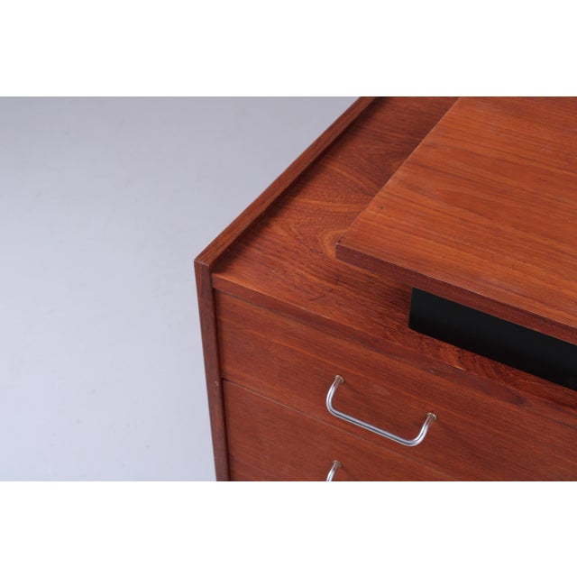Floating Teak Hairpin Desk from Tijsseling Nijkerk, 1950s For Sale - Image 12 of 15