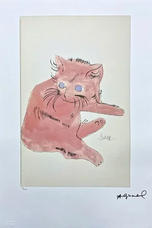 After Andy Warhol, Cat Sam Brown-Red, 1980s, Lithograph
