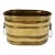Vintage Oval Brass Lion Handled Planter For Sale