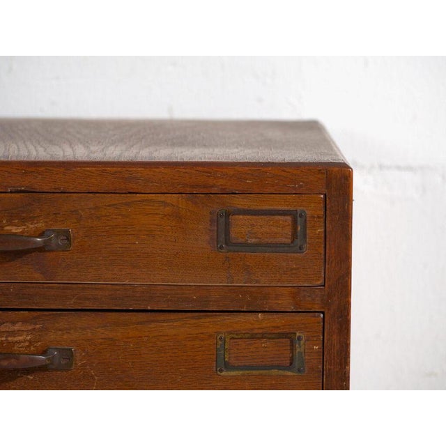 Small Antique Japanese Tansu File Cabinet For Sale - Image 6 of 10