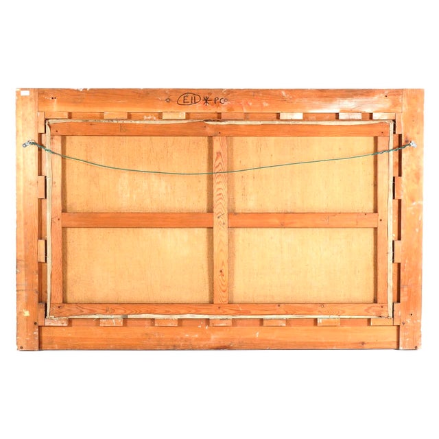 Large 19th Century French Overdoor Painting, Still Life Flowers For Sale - Image 4 of 9