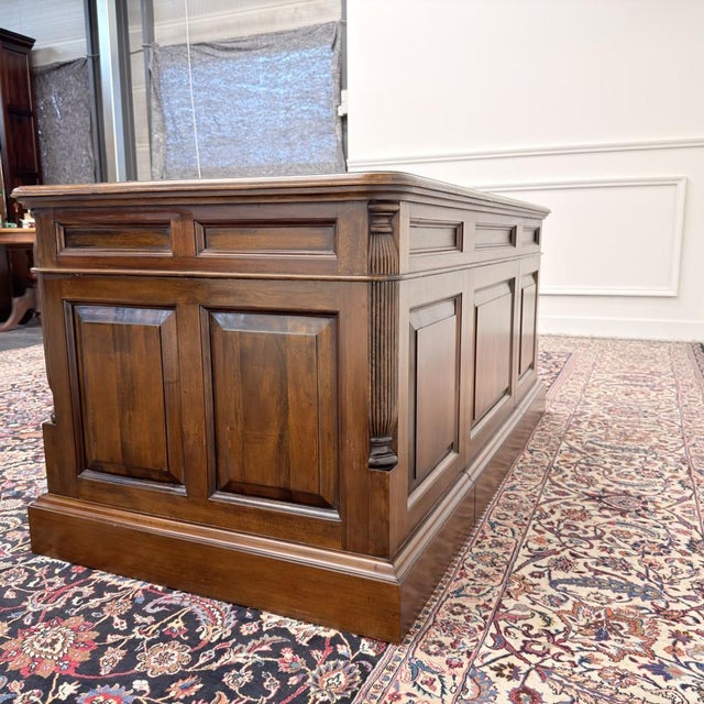 Metal English Chesterfield Desk with Backboard For Sale - Image 7 of 18