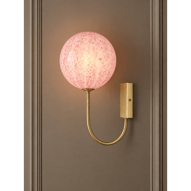 1990s Pink Tulipano Murano Wall Lamp from La Murrina, 1990s For Sale - Image 5 of 18