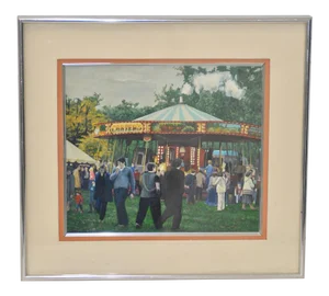 Carter's Steam Engine Merry Go-Round Painting by B. Smith