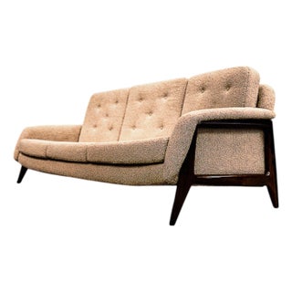 1960s Brazilian Modern “Stella” Three-Seat Sofa in Rosewood & Bouclé by Sergio Rodrigues, Brazil - Lot 725A2 For Sale