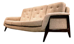 1960s Brazilian Modern “Stella” Three-Seat Sofa in Rosewood & Bouclé by Sergio Rodrigues, Brazil - Lot 725A2