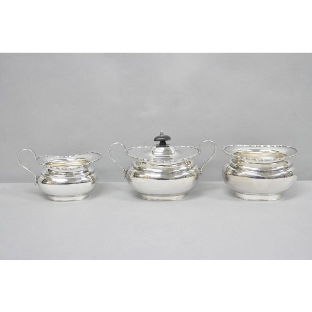 Victorian Antique William Adams Wa English Sheffield Victorian Silver Plated Tea Set - 5 Pc For Sale - Image 3 of 17