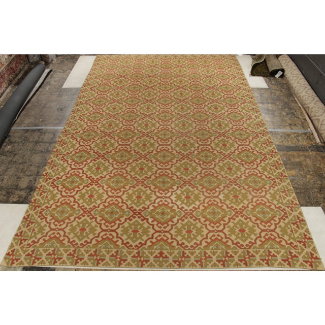 Originating from Spain circa 1950-1960, a vintage mid-century 10x16 needlepoint rug joining Rug & Kilim’s Antique &...