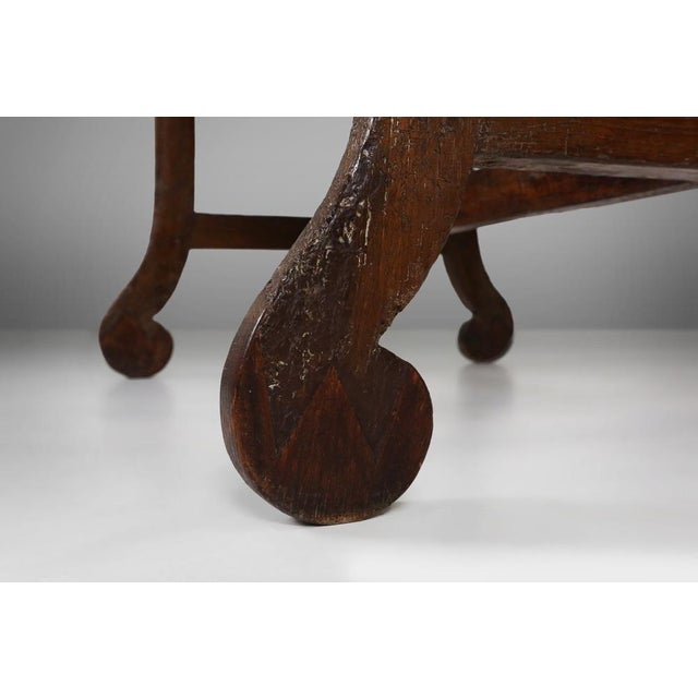 Antique Oak Spanish Console Table with Handcrafted Drawers, 18th Century For Sale - Image 15 of 18