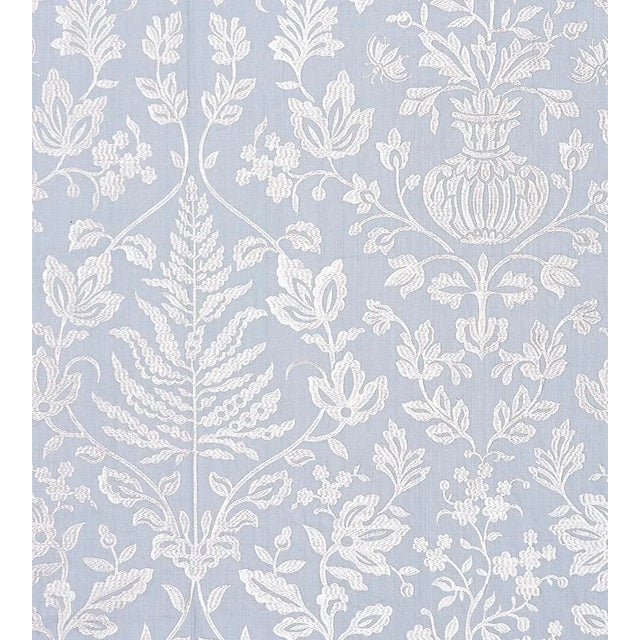 Sample - The House of Scalamandré Shalimar Embroidery Fabric, Sky For Sale