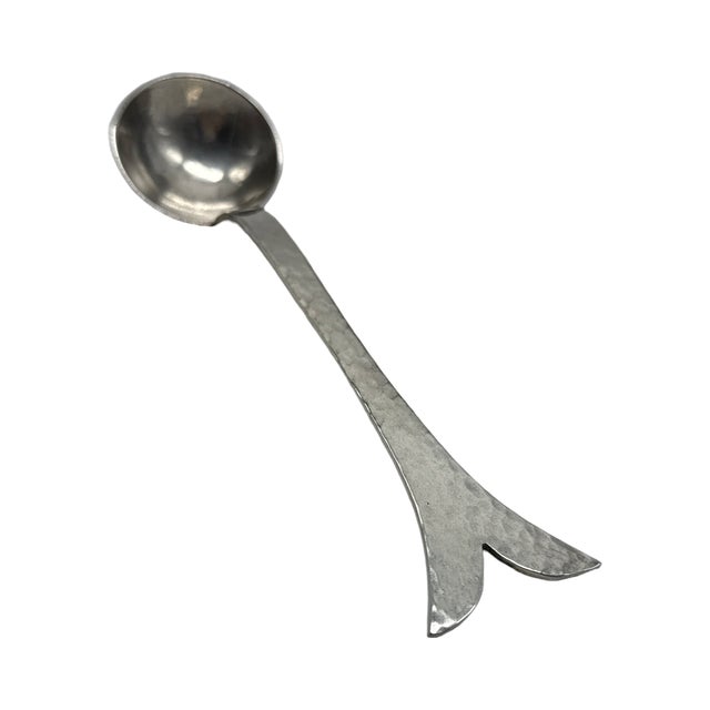 1990s Mariposa Brillante Hand Hammered Whale Tail Serving Ladle m.m. Evolução For Sale - Image 4 of 11