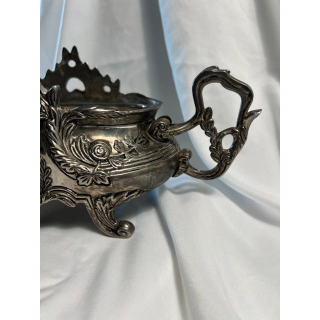 Godinger Vintage Godinger Silver Plate Jardiniere Art Nouveau Centerpiece For Sale - Image 4 of 6