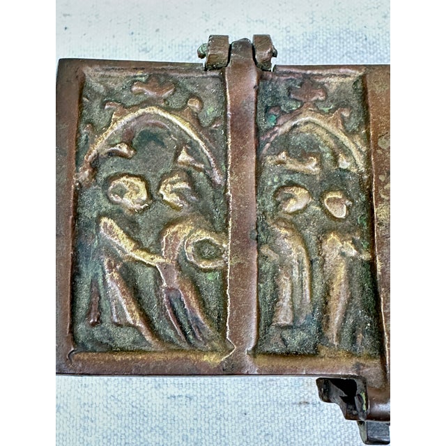 Antique Brass Jewelry Casket For Sale - Image 10 of 10