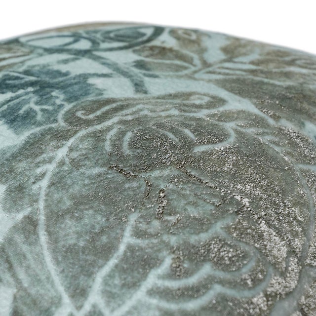 Pair of Hand-Painted Venetian Velvet Roses Pillow For Sale - Image 12 of 15