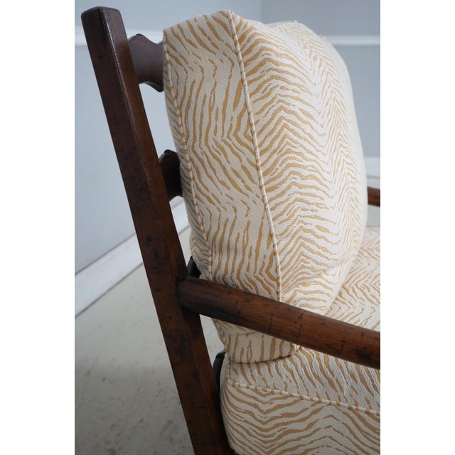 1990s Guy Chaddock Country French Zebra Print Chair & Ottoman For Sale - Image 5 of 18