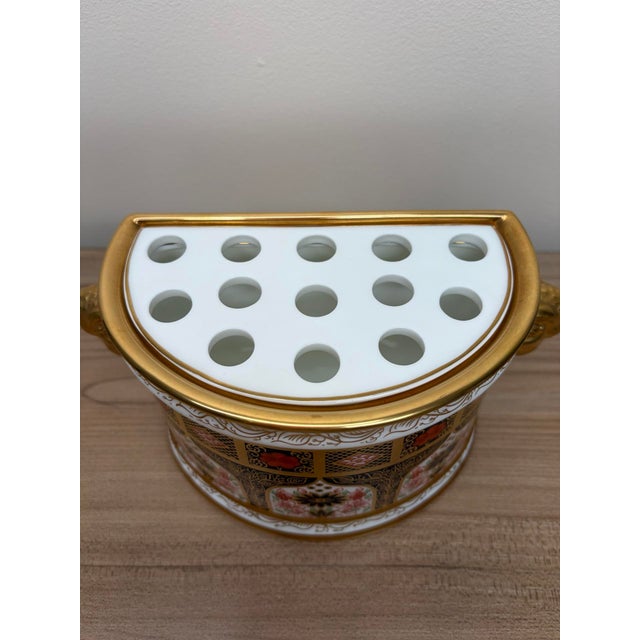2007 Royal Crown Derby Imari Bough Pot For Sale - Image 10 of 14