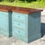 Wood Late 20th Century Vintage Monumental Blue Wash Credenza For Sale - Image 7 of 16