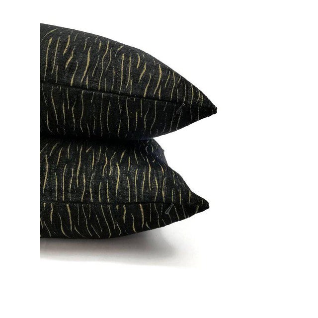 Not Yet Made - Made To Order S. Harris Magic Jet Black Chenille Pillow Cover For Sale - Image 5 of 6