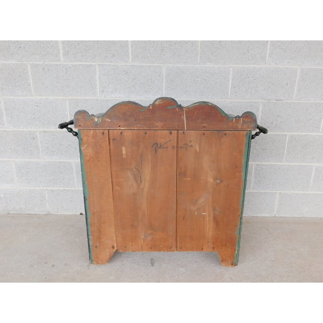 Antique Signed Peter Ompir Hand Paint Wash Stand 37"w For Sale - Image 10 of 18