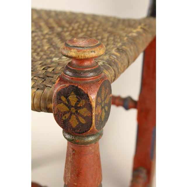 Dated 1902 German Schwälmer Folk Art Wedding Chair For Sale - Image 16 of 18