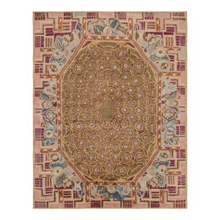 Rug & Kilim’s French Art Deco Style Rug with Polychromatic Geometric Patterns - 6x8 For Sale