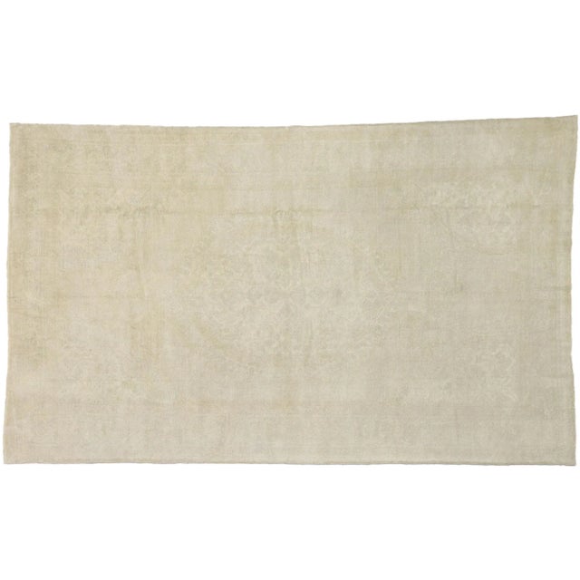 Vintage Turkish Oushak Rug With Soft Subtle Hues - 06'08 X 10'11 For Sale - Image 9 of 9