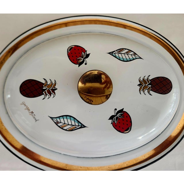 Georges Briard Georges Briard Enamel Casserole Dish Vintage 1960s For Sale - Image 4 of 8