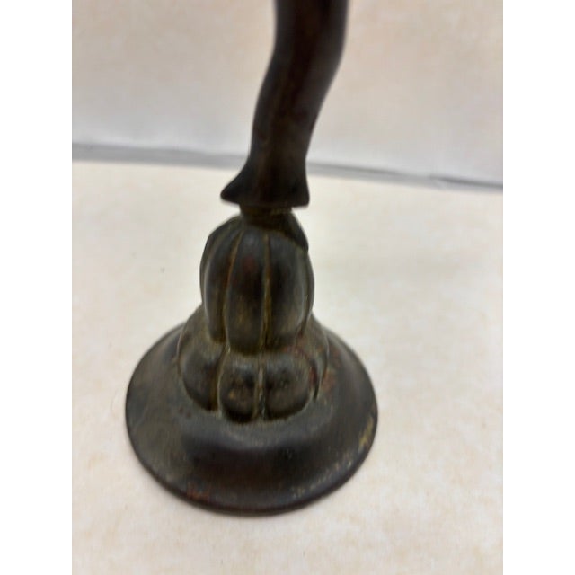 Chestnut 1920's Albert Gustau Bunge Seville Art Metal Studio Candelabra For Sale - Image 8 of 9