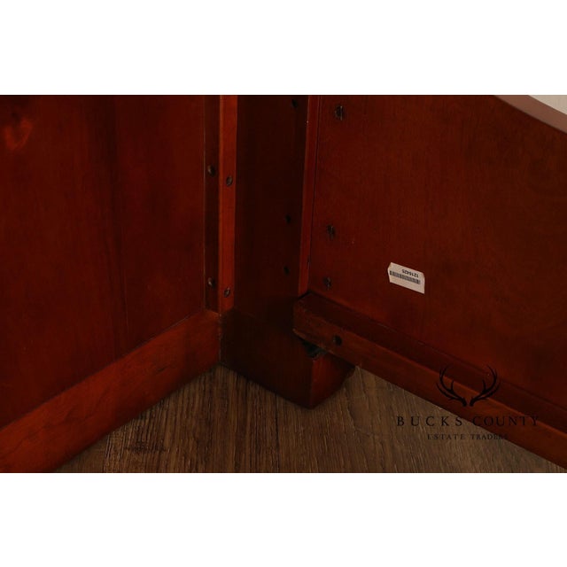 Century Furniture Biedermeier Style Yew Wood Queen Sleigh Bed For Sale - Image 17 of 18