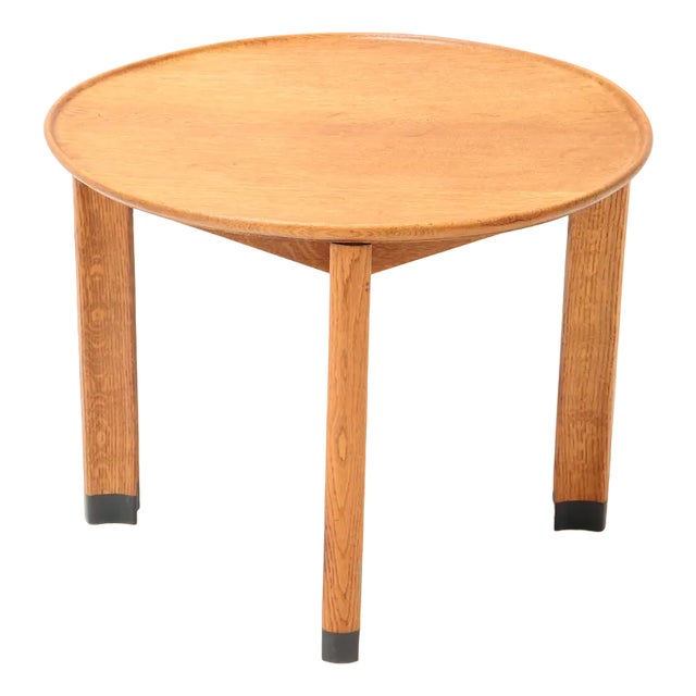 Art Deco Amsterdam School Oak Side Table by Piet Kramer for Randoe, 1919 For Sale