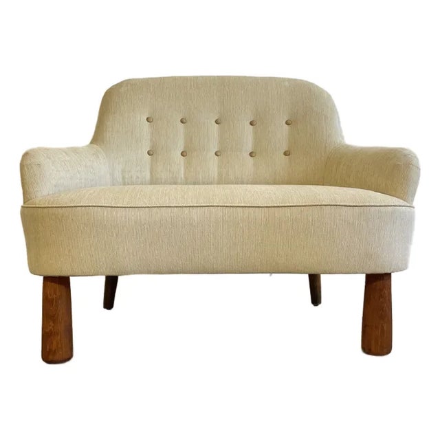 Danish Mid Century Modern Loveseat For Sale