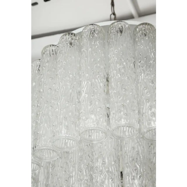 Murano Murano Glass Tube Chandelier For Sale - Image 4 of 9