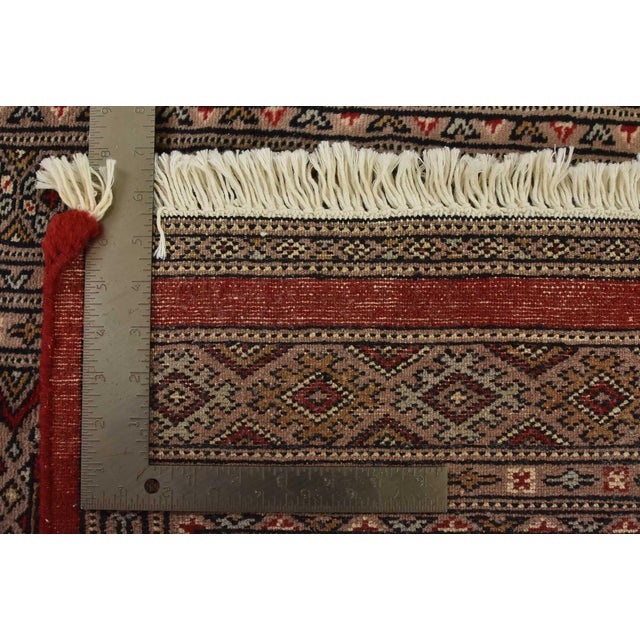 Bokhara Jaldar Rug 3′ X 5′ Red Wool Tribal Hand-Knotted Oriental Carpet For Sale - Image 11 of 11