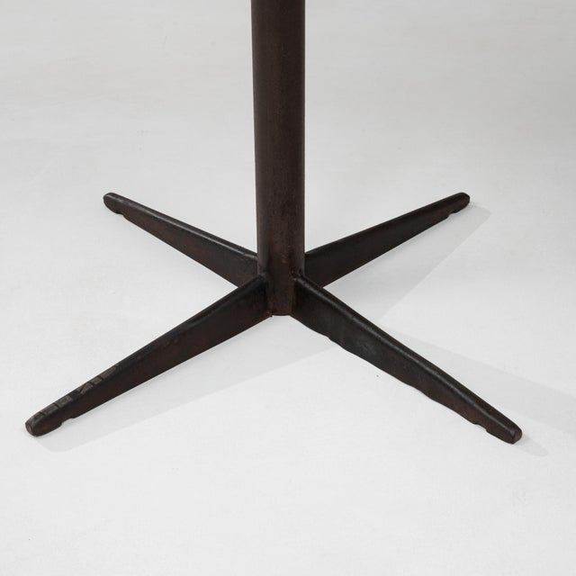 Black 1970s French Iron Bistro Tables With Brass Tops - A Pair For Sale - Image 8 of 18