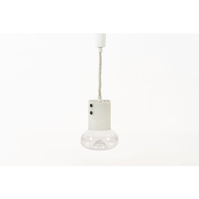 This vintage mid century Scandinavian modern glass hanging pendant light designed by Olle Alberius and manufactured by...