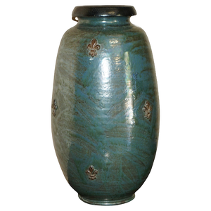 Deer Ceramic Stoneware Vase by Roger Guerin, 1930s