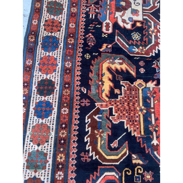Antique Talish Dragon Rug, Southeast Caucasus 3'9" X 7'9" Circa 1870 For Sale - Image 10 of 11