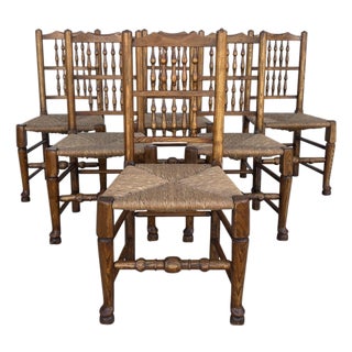 Set of 6 Antique George LLL Provincial Chairs c.1800 For Sale