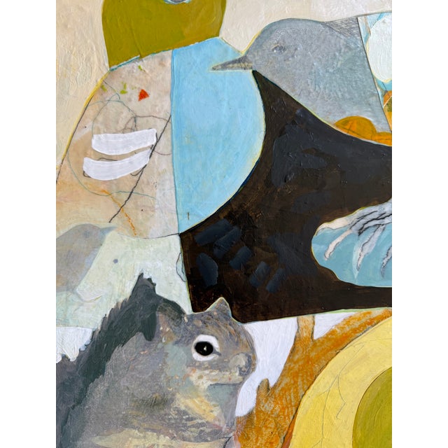 2020s "Camp" a Fun Painting of Birds and Squirrel For Sale - Image 5 of 9