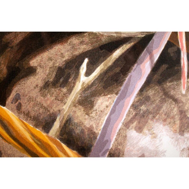 Printmaking Materials Late 20th Century Sticks #2 Signed Contemporary Abstract Screenprint 15/61 Framed by Catherine Kernan For Sale - Image 7 of 11