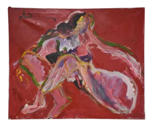 Original Peter Diem Impressionist Nude Painting