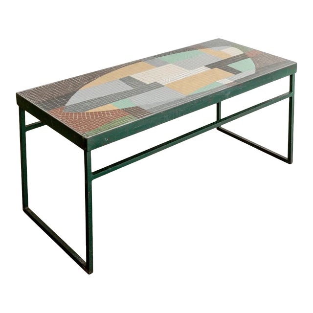 Glass Mosaic Tile Top Cocktail Table Chairish