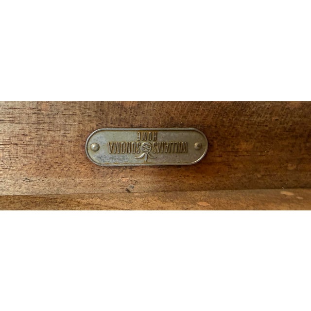 Contemporary Williams-Sonoma Home Outdoor Teak Wood Arm Chairs, Pair For Sale - Image 3 of 12