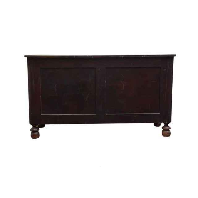Wood Cowan Furniture Chicago Il Solid Cherry Traditional Empire Style 60" Three Drawer Chest For Sale - Image 7 of 10
