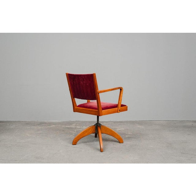 Mid-Century Swivel Desk Chair For Sale - Image 3 of 18