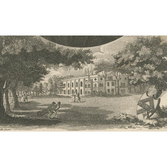 After Reynolds, Horace Walpole Portrait, Strawberry Hill, Engraving, 1787 For Sale - Image 6 of 9