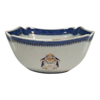 Antique Chinese Export Armorial Bowl For Sale