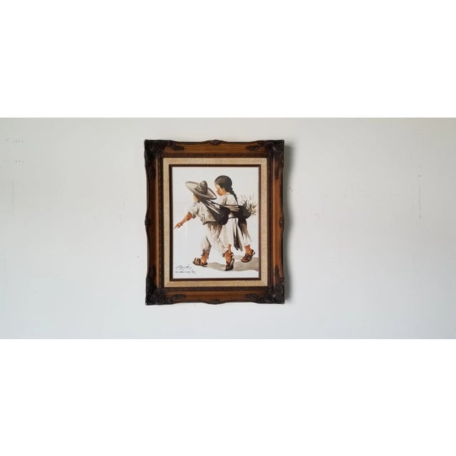 1990's Muir Figurative Abstract Watercolor Painting For Sale - Image 12 of 12